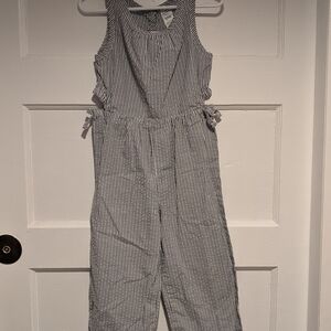 Carter's Black and White Jumpsuit with Knit Texture